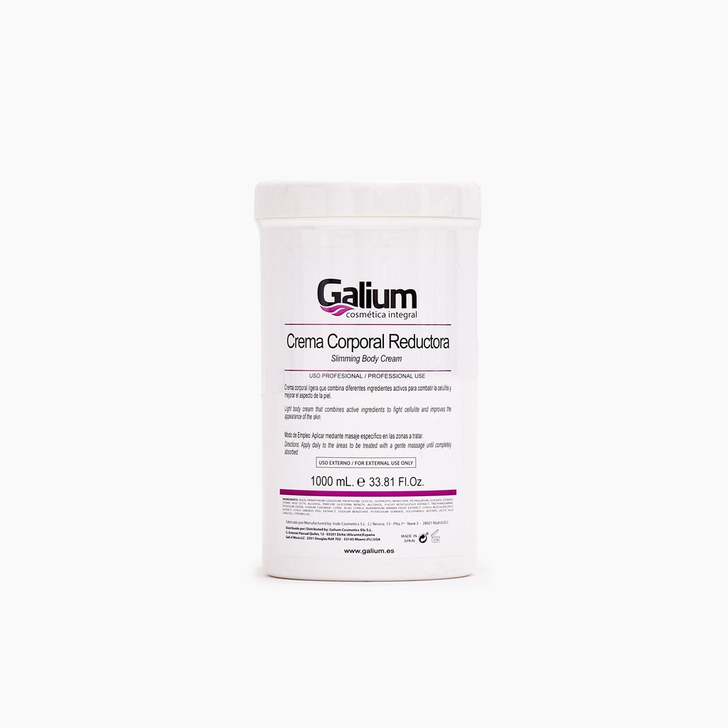 Crema corporal reductora