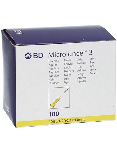[039-061] Aguja Hipodérmica Microlance BD 30G | 0,3 x 13mm